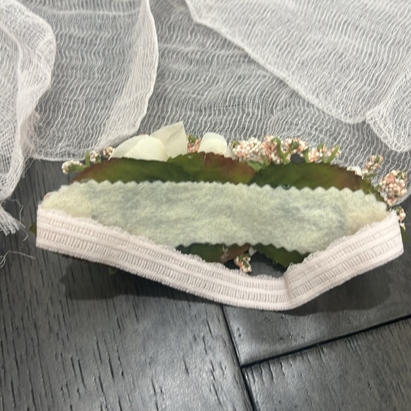 Infant photo prop newborn receiving blanket wrap with matching floral headband - Picture 5 of 10